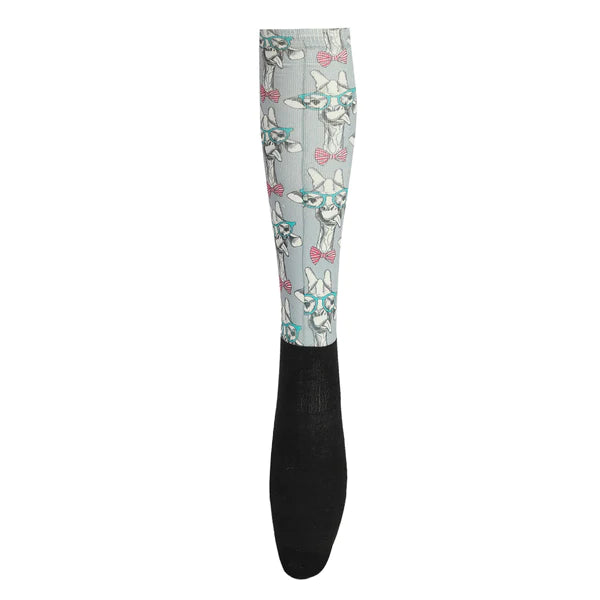 Equine Couture Printed Over-The-Calf Boot Socks - Cheeky Giraffe
